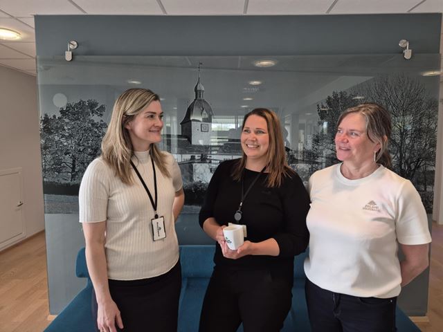 Rådgivere i Ørland Sparebank i prat